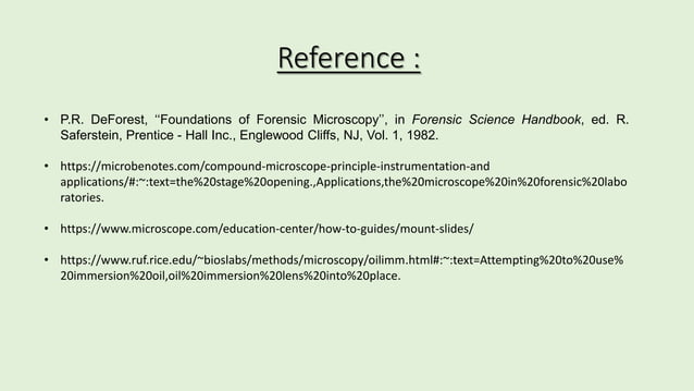 Compound Microscope and Its Forensic Applications | PPTX
