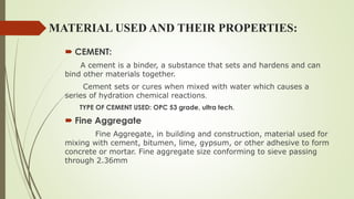 partial replacement of fine aggregate by glass powder in concrete | PPTX