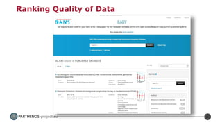 PARTHENOS-project.eu
Ranking Quality of Data
 