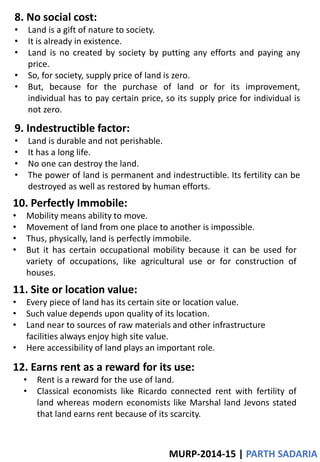 Land as a factor of production | PPTX