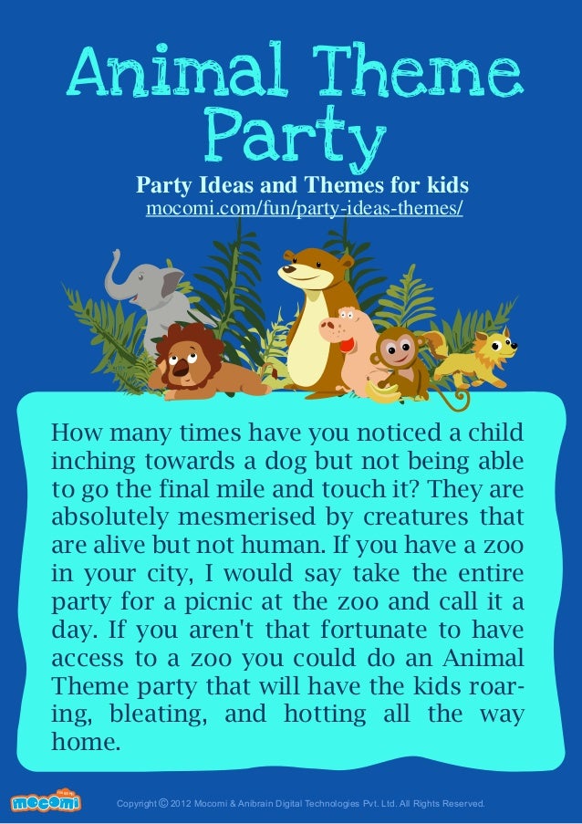Animal Theme Party Party Ideas and Themes for kids