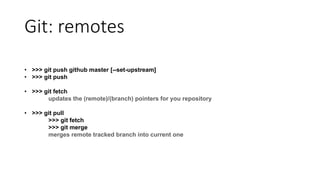 Version Control Systems -- Git -- Part I | PPTX