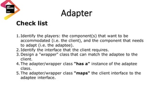 Adapter Structural Software Design Example Software Design Patterns. Part I :: Structural Patterns | PDF