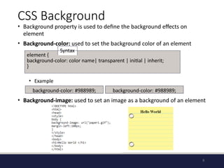 which helps for the learning of front end css | PPTX