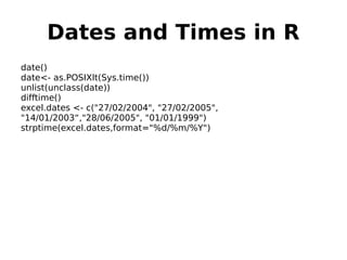 Difftime Function In R Introduction to R programming | PDF