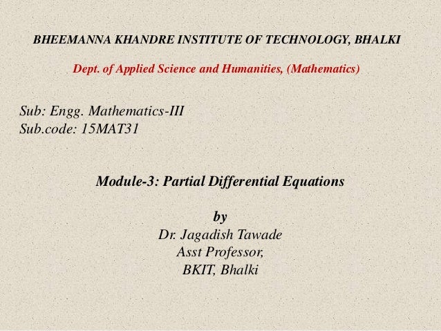 Partial differential equations iii