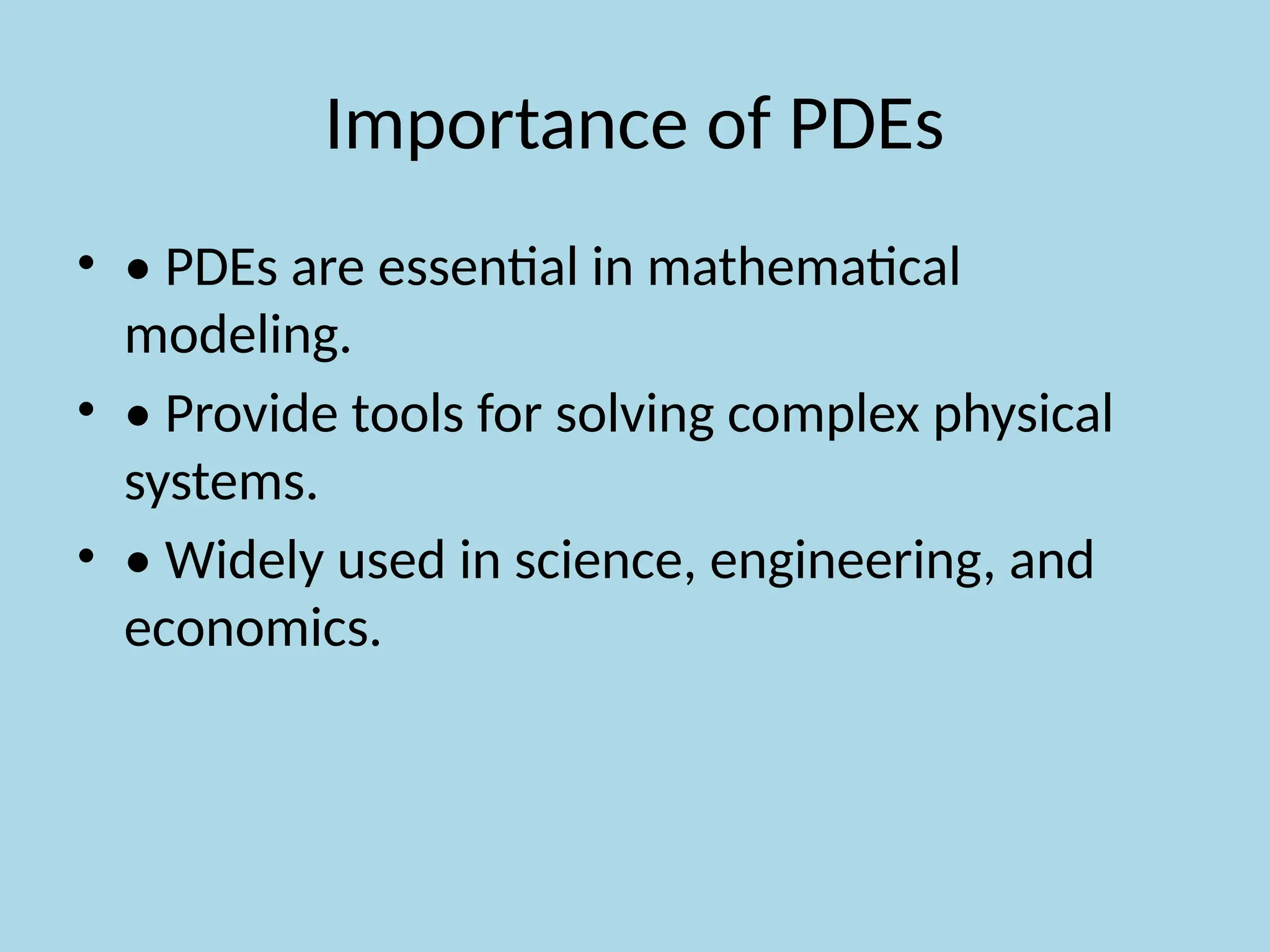 Partial Differential Equations Colored Pptx