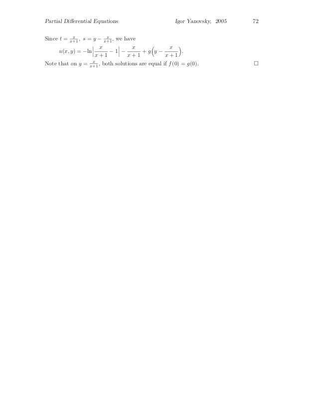 Partial Differential Equations Graduate Level Problems And Solutions Partial Differential Equations Graduate Level Problems And Solutions