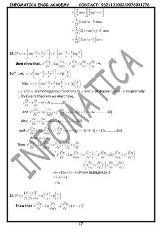 Partial Differentiation Partial Differentiation