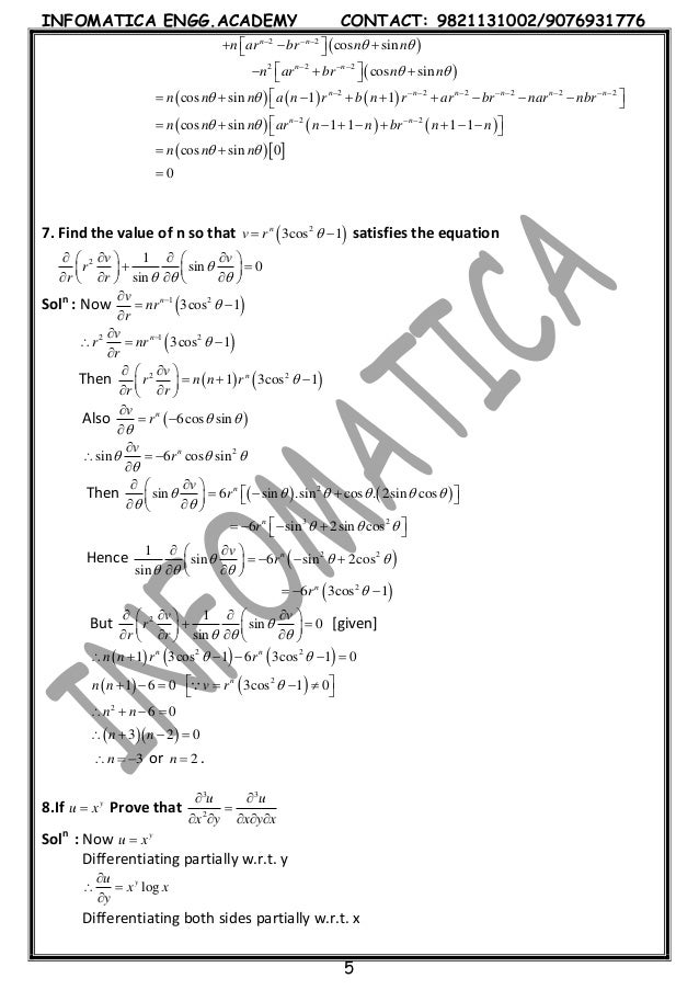 Partial Differentiation
