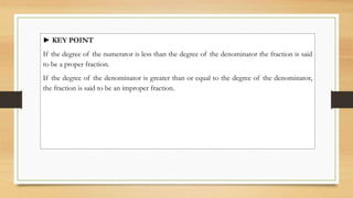 Partial Fraction ppt presentation of engg math | PPTX