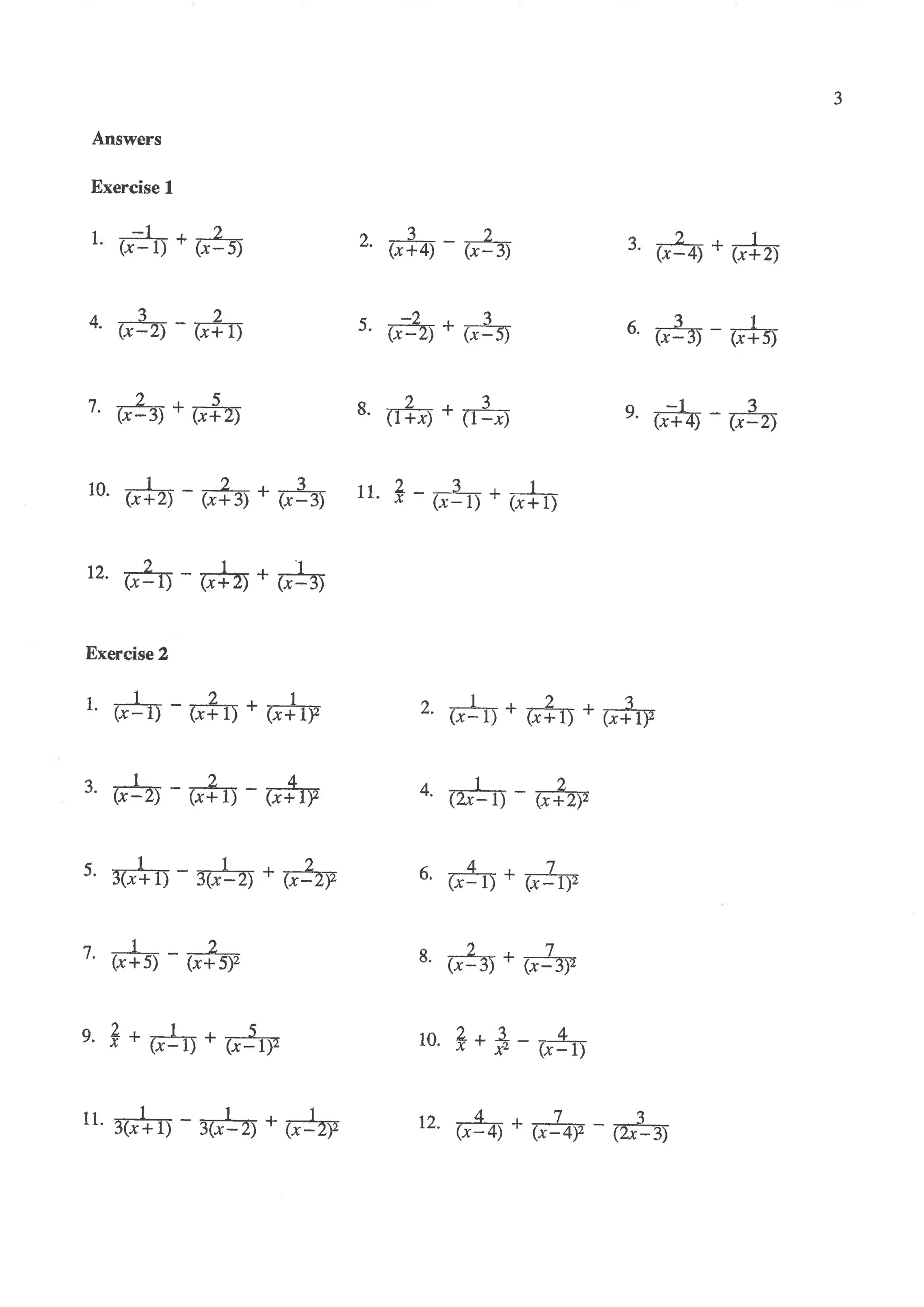 Partial fractions
