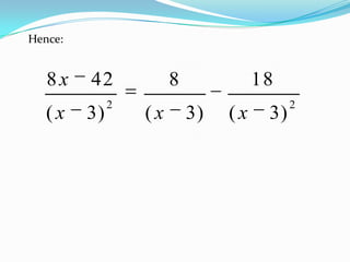 Partial Fractions Linear Term To A Power