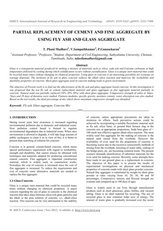 Partial replacement of cement and fine aggregate by | PDF