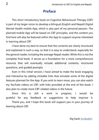 Cognitive Behaviour Therapy in English and Nepali - Part I | PDF
