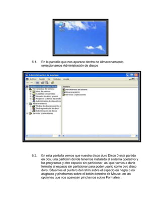 Partición en el disco duro