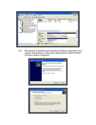 Partición en el disco duro