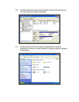 Partición en el disco duro