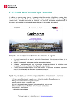 La participació ciutadana a Barcelona 2019-2022