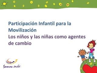 Participación Infantil para la Movilización  Los niños y las niñas como agentes de cambio 