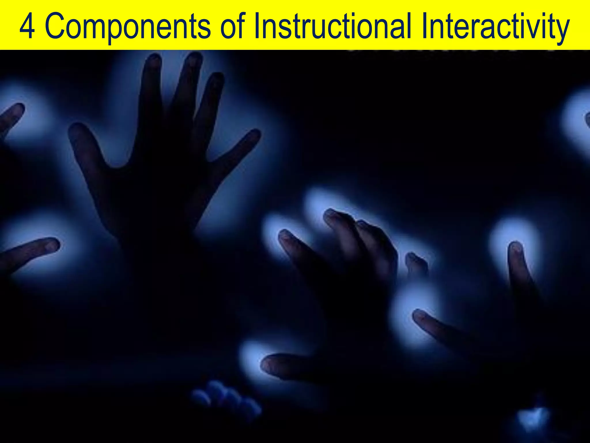 4 Components of Instructional Interactivity
 