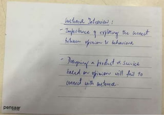 Participant share their input on the Design Thinking summit workshop