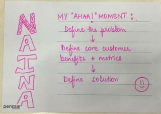 Participant share their input on the Design Thinking summit workshop