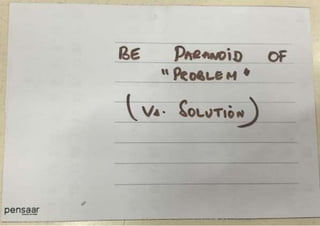 Participant share their input on the Design Thinking summit workshop