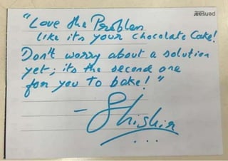 Participant share their input on the Design Thinking summit workshop