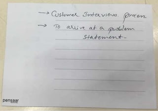 Participant share their input on the Design Thinking summit workshop