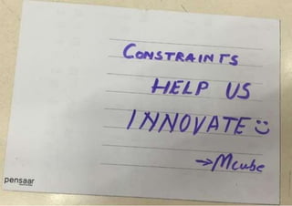 Participant share their input on the Design Thinking summit workshop