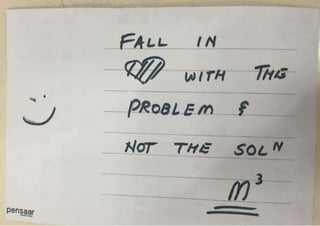 Participant share their input on the Design Thinking summit workshop