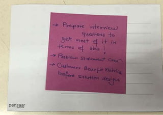 Participant share their input on the Design Thinking summit workshop