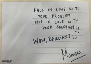 Participant share their input on the Design Thinking summit workshop