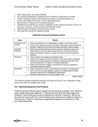 Participant manual drinking water quality testing jun 09 | PDF