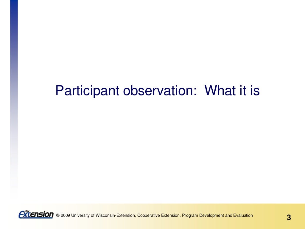 Introduction to Participant Observation as a Data Collection Method i…