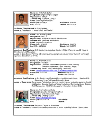 Participants profile | PDF