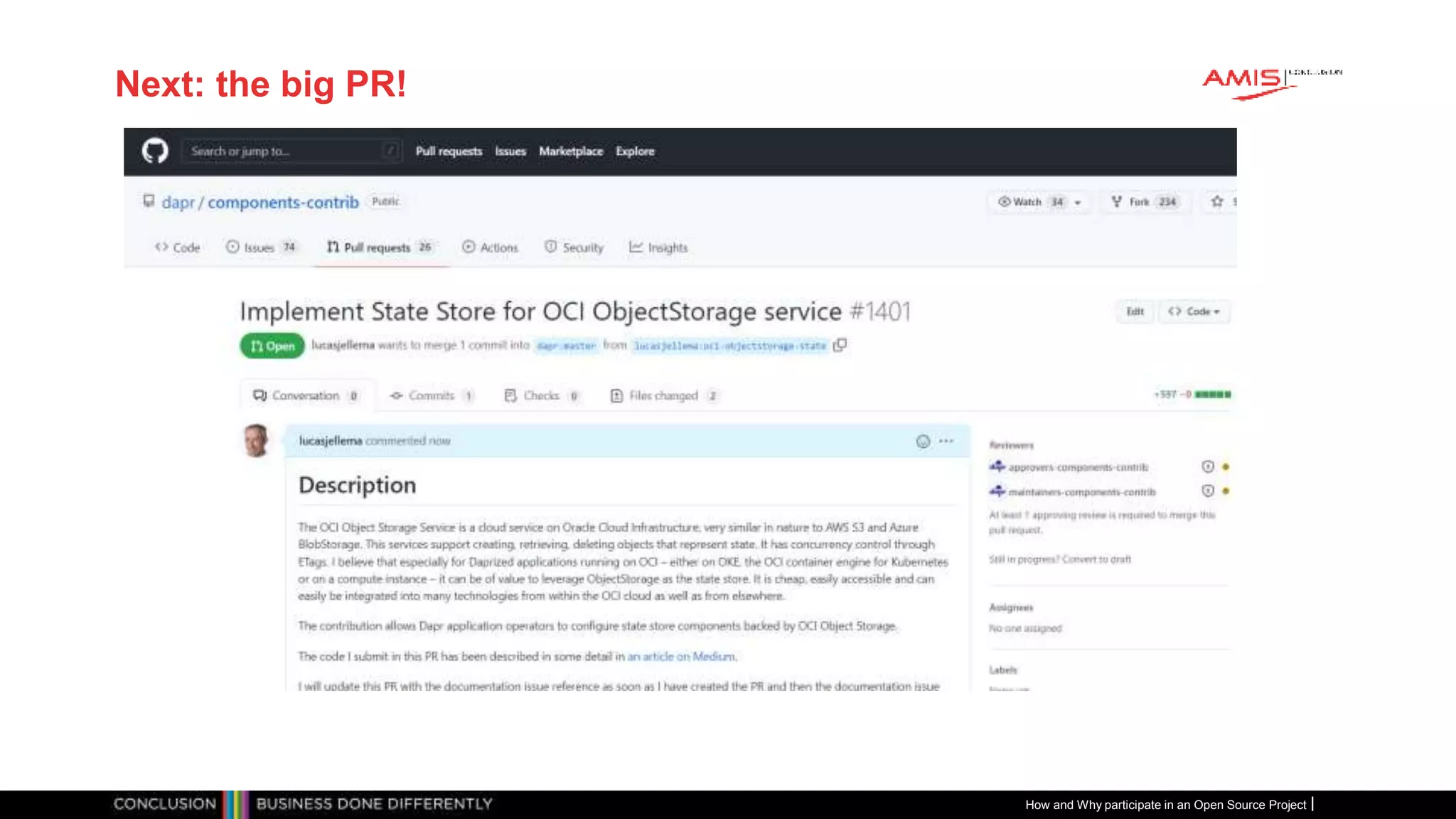 Publiek
Next: the big PR!
How and Why participate in an Open Source Project
 