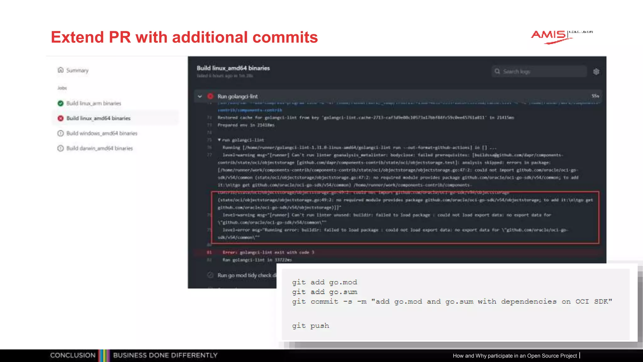 Publiek
Extend PR with additional commits
How and Why participate in an Open Source Project
 