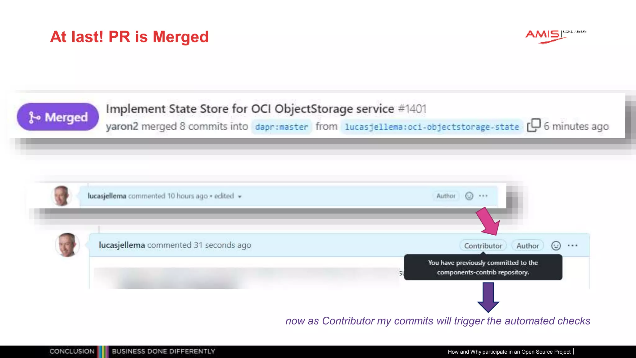 Publiek
At last! PR is Merged
How and Why participate in an Open Source Project
now as Contributor my commits will trigger the automated checks
 