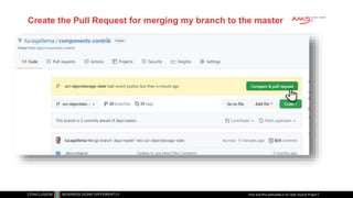 Publiek
Create the Pull Request for merging my branch to the master
How and Why participate in an Open Source Project
 