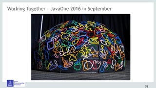 Working Together – JavaOne 2016 in September 
39
 
