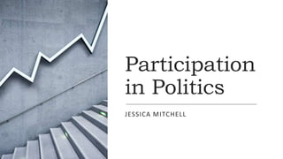 Participation
in Politics
JESSICA MITCHELL
 