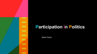 Participation in Politics
Aidan Cantu
 
