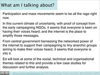 What am I talking about?
Participation and mass movements seem to be all the rage right
now.
In this current climate of un...