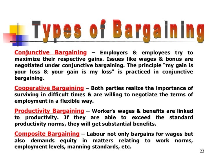 😎 Composite bargaining. What are the various kind of bargaining?. 2019