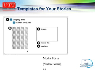 Templates for Your Stories Media Focus (Video Focus) ** 