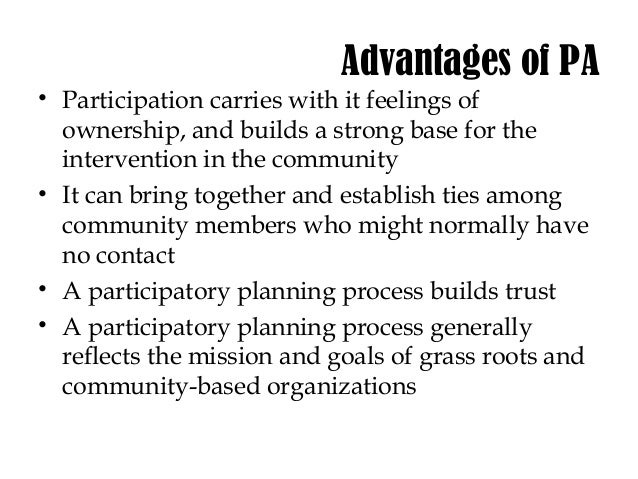 Participatory approach