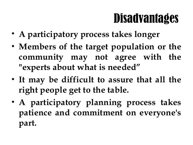 Participatory approach