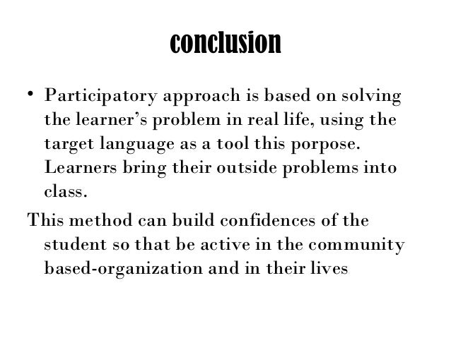 Participatory approach